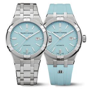 Maurice Lacroix AIKON Automatic 42mm Limited Edition Turquoise Clous De Paris Patterned Dial Watch