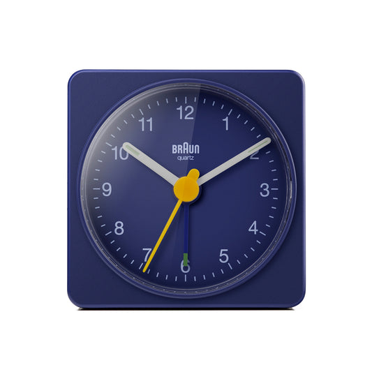 Braun Classic Travel Analogue Alarm Clock Blue