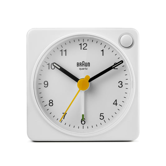 Braun Classic Travel Analogue Alarm Clock White