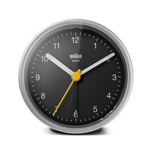 Braun Classic Analogue Alarm Clock Silver