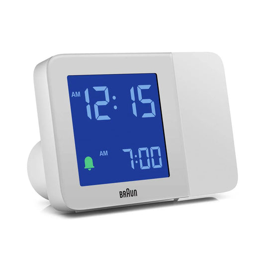 Braun White Digital Projection Alarm Clock