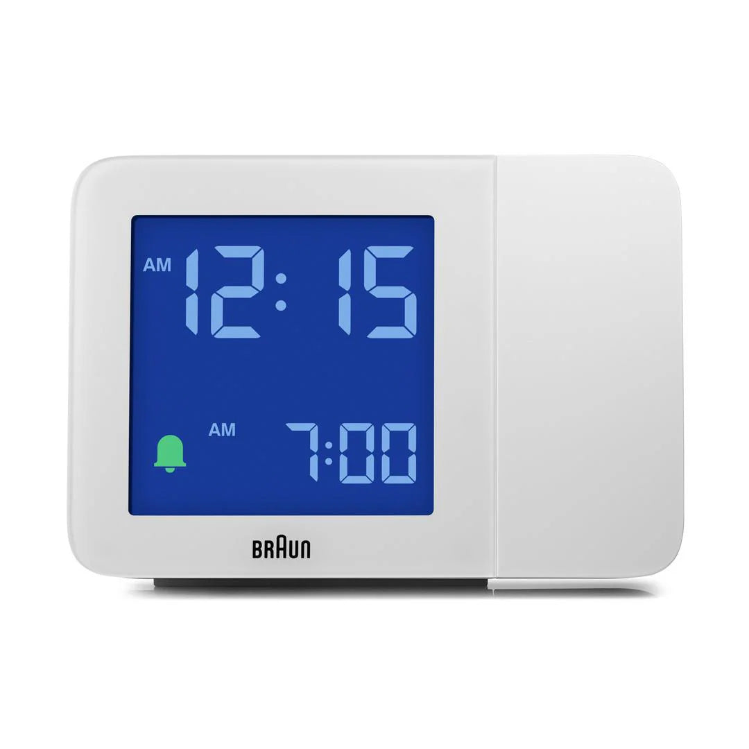Braun White Digital Projection Alarm Clock