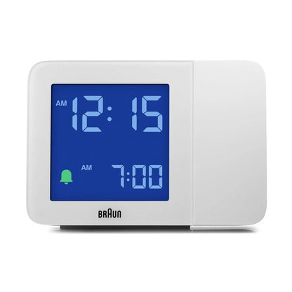 Braun White Digital Projection Alarm Clock