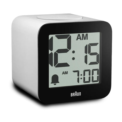 Braun White Time Speaking Digital Alarm Clock