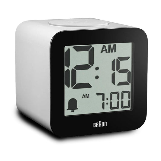 Braun White Time Speaking Digital Alarm Clock