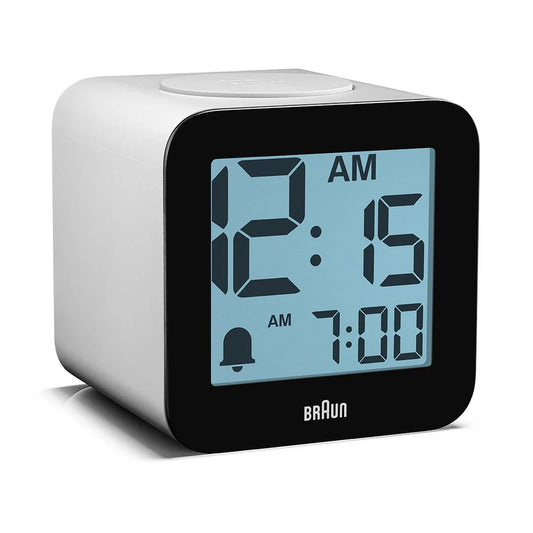 Braun White Time Speaking Digital Alarm Clock