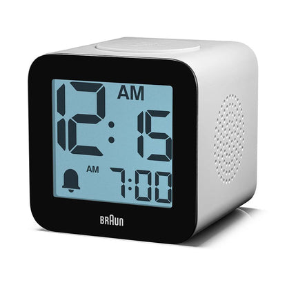 Braun White Time Speaking Digital Alarm Clock
