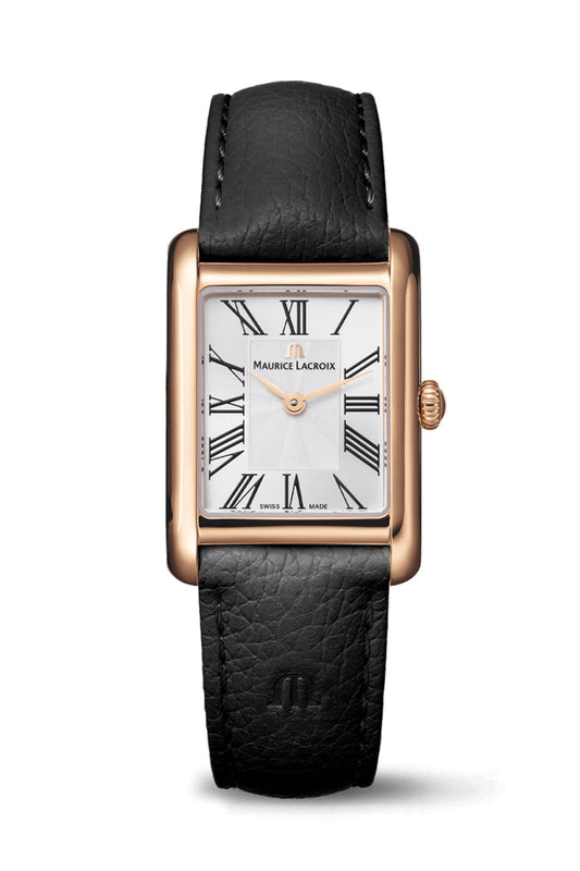 Maurice Lacroix Fiaba Square 24mm Black Leather Strap Watch