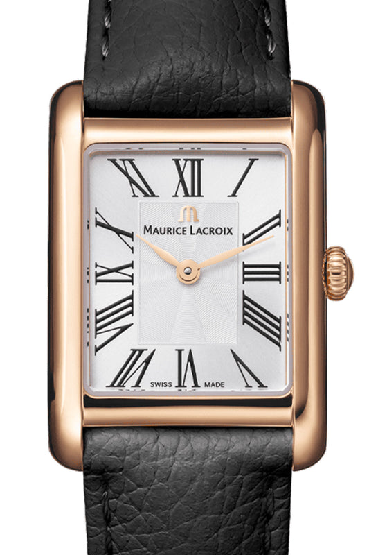 Maurice Lacroix Fiaba Square 24mm Black Leather Strap Watch