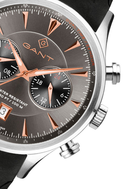 Gant Spencer 43mm Grey Dial and Black Rubber Strap Watch