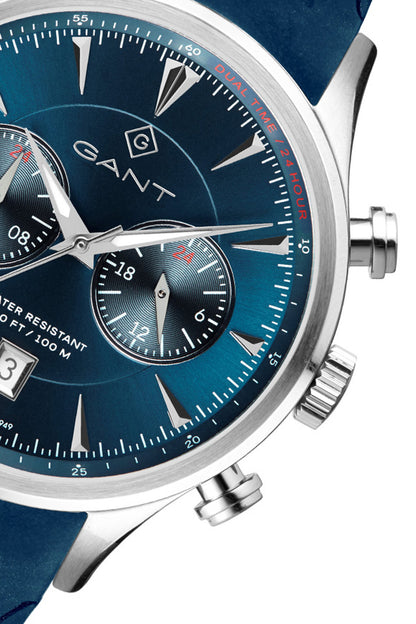 Gant Spencer 43mm Blue Dial Blue Rubber Strap Watch