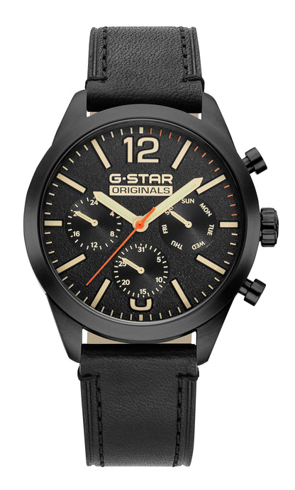 G-STAR Originals Multifunction Brushed Black Watch