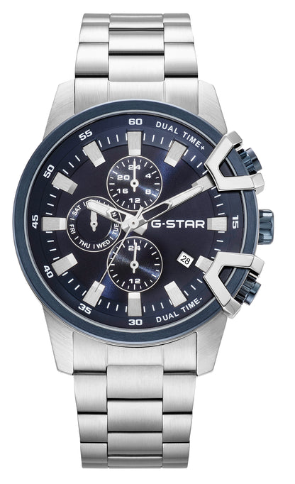 G-STAR Bend3D Multifunction Silver Watch