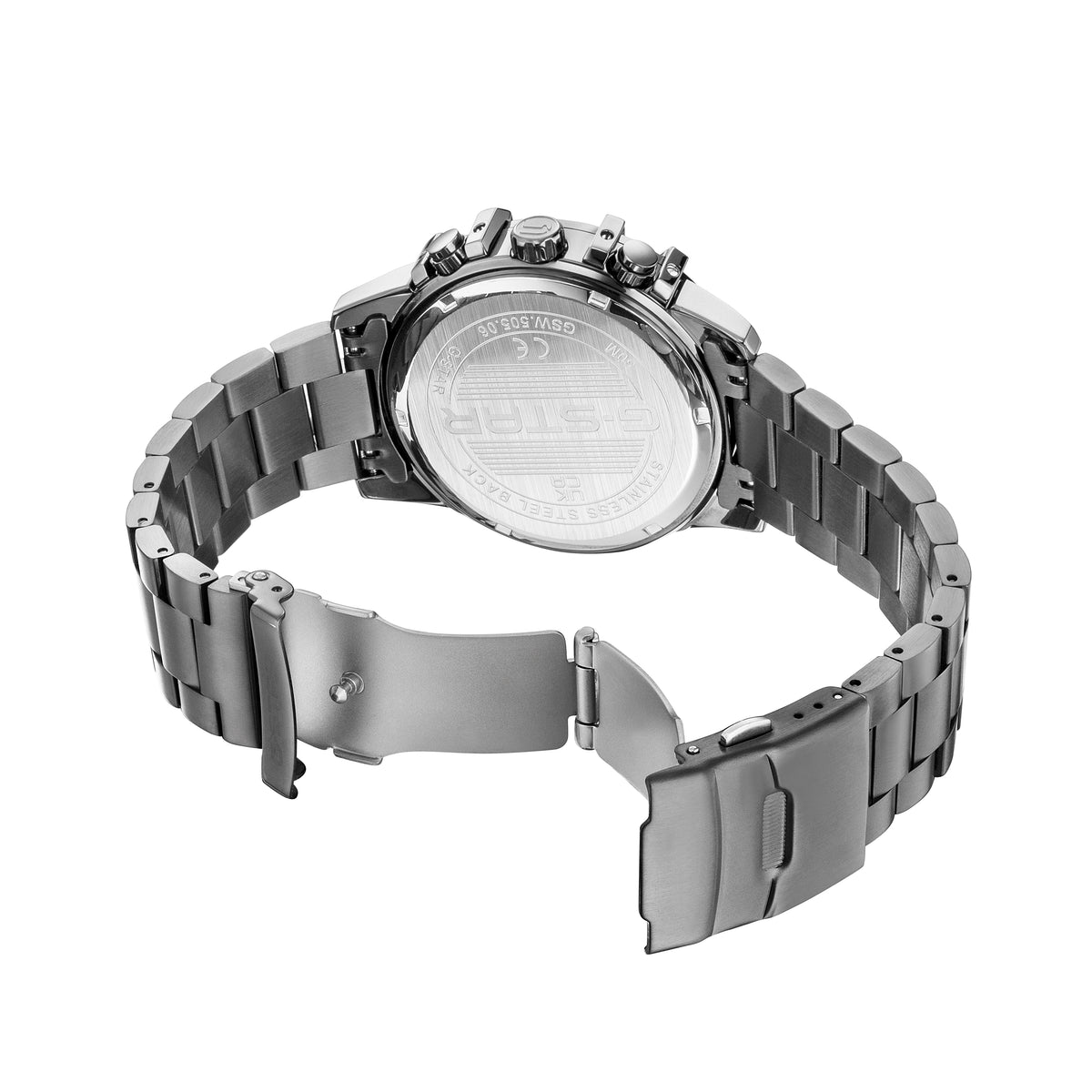 G-STAR Bend3D Multifunction Gunmetal Silver Watch