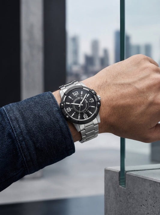 G-STAR Constructed Bold Silver Tone Watch