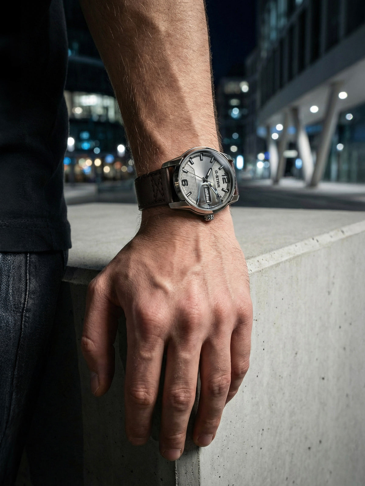 G-STAR Selvedge Utility-Inspired Brown Watch