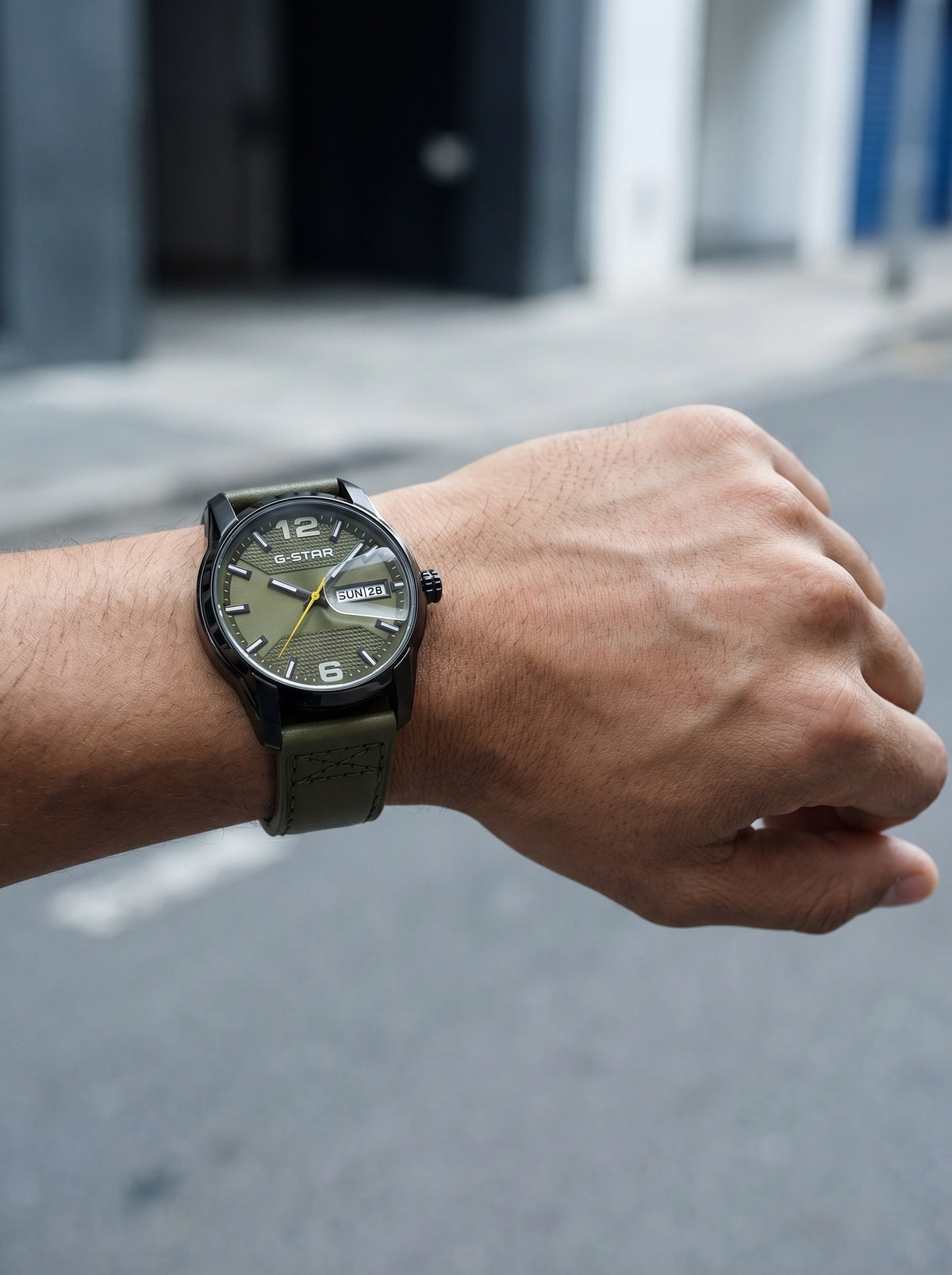 G-STAR Selvedge Utility-Inspired Olive Watch