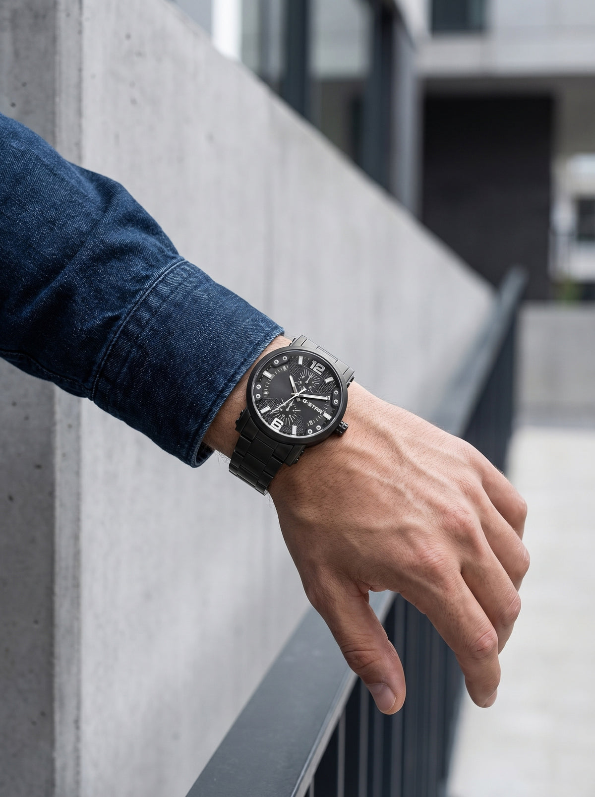 G-STAR Rovic Black Sunray Multifunction Watch