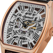 Load image into Gallery viewer, Ingersoll The California Automatic Rose Gold Black Leather Strap Watch