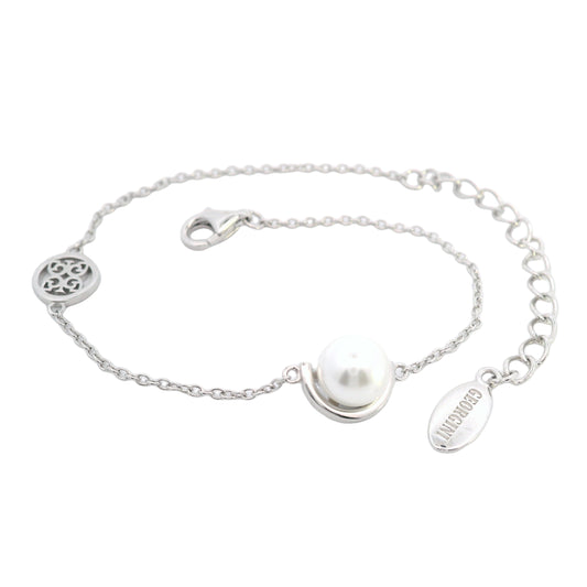 ADAGIO CRESCENT NINE-2-FIVE PEARL BRACELET SILVER 15CM +4CM