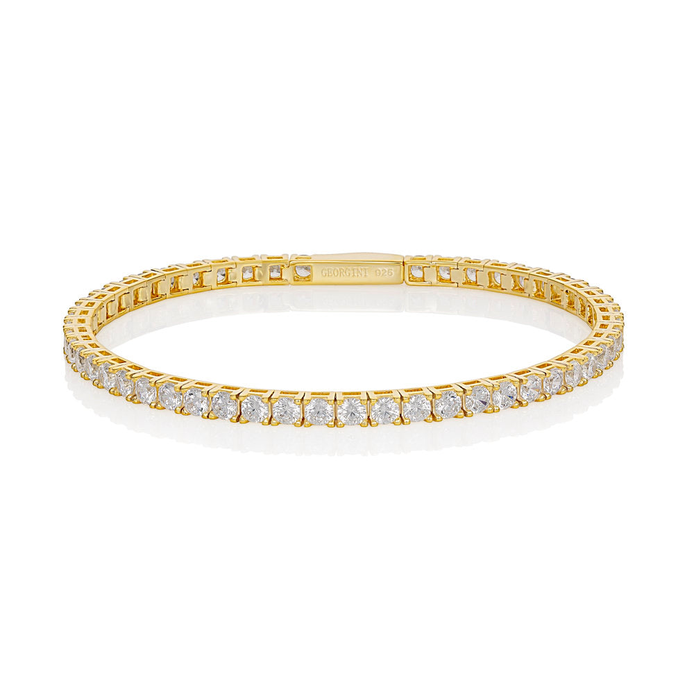 GEORGINI GOLD MOISSANITE TENNIS BRACELET IN 9CT YELLOW GOLD