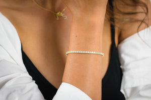 GEORGINI GOLD MOISSANITE TENNIS BRACELET IN 9CT YELLOW GOLD