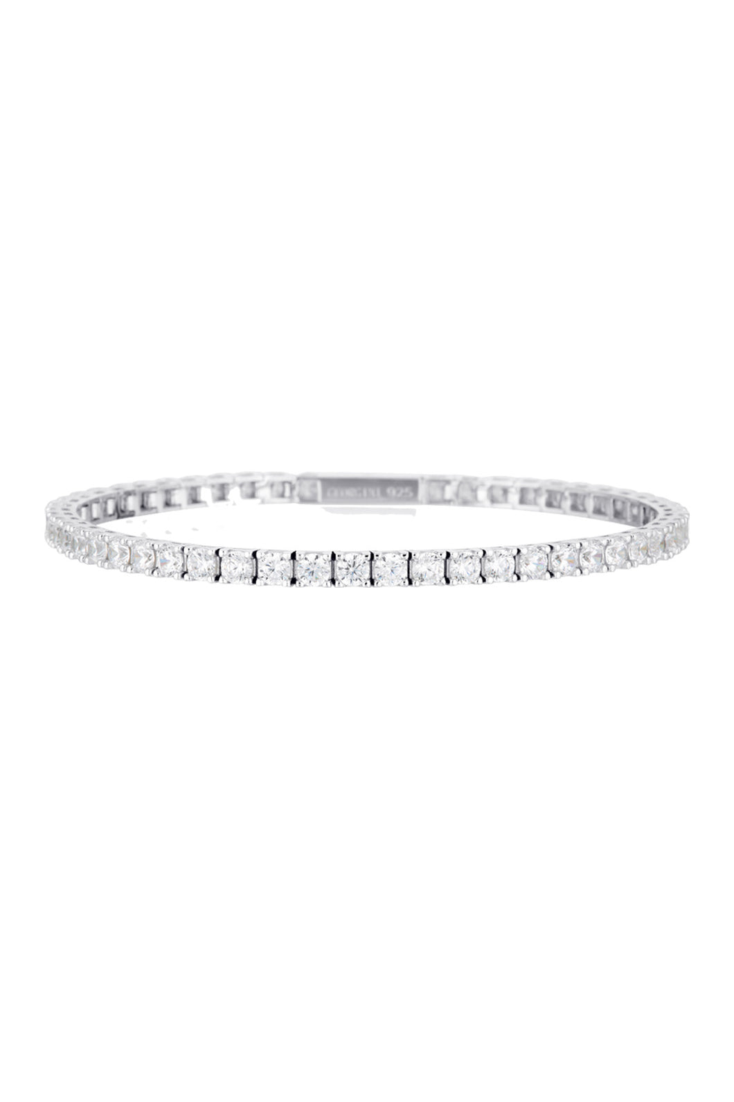 SELENA 3MM TENNIS BRACELET LARGE 19.5CM SILVER