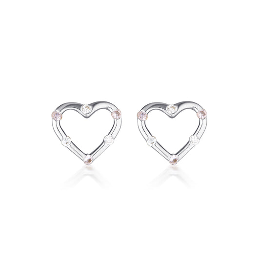 SUMMER SORBET CANDY CUPID EARRINGS PINK SILVER