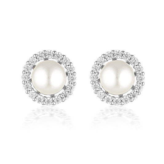 NOEL NIGHTS ESTEEM PEARL EARRINGS SILVER