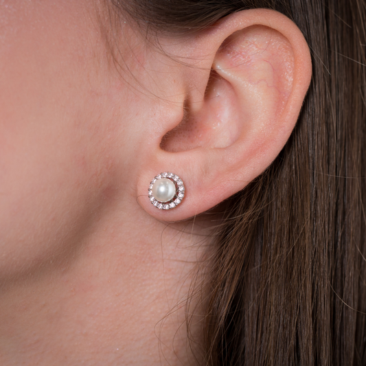 NOEL NIGHTS ESTEEM PEARL EARRINGS SILVER