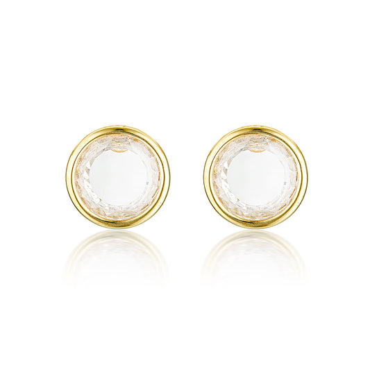 NOEL NIGHTS SLICED STONE EARRINGS GOLD