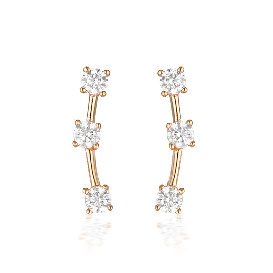 NOEL NIGHTS TINSEL EARRINGS ROSE GOLD
