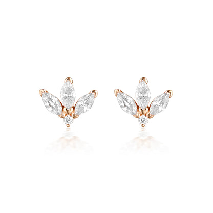 Georgini Noel Nights Misstletoe Earrings Rose Gold