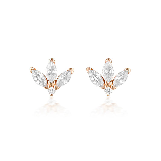 Georgini Noel Nights Misstletoe Earrings Rose Gold