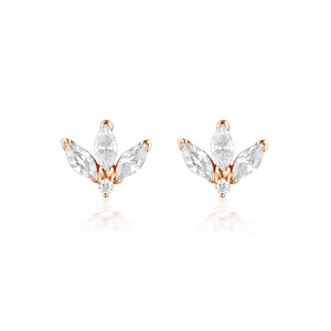 Georgini Noel Nights Misstletoe Earrings Rose Gold