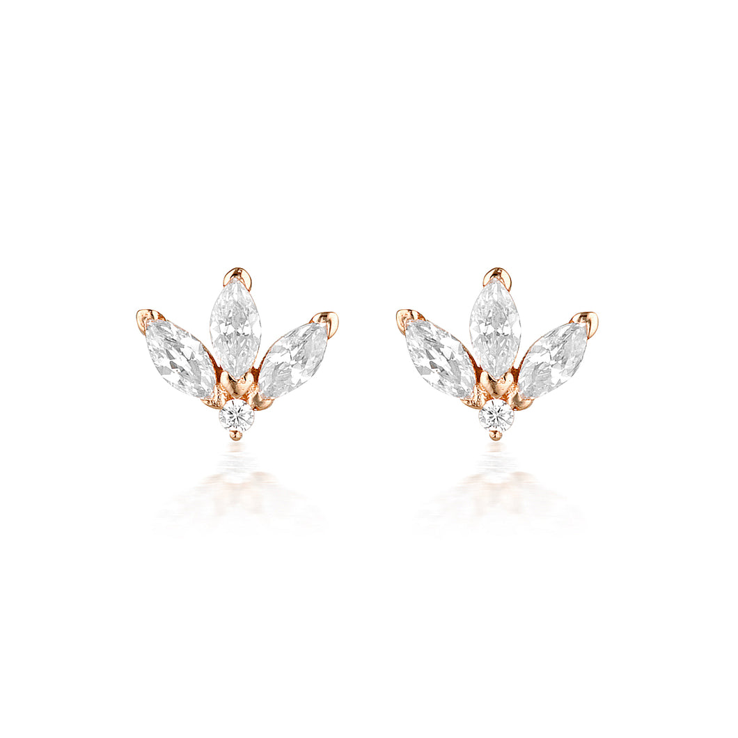 Georgini Noel Nights Misstletoe Earrings Rose Gold