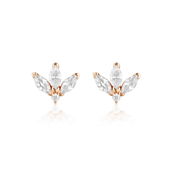 Georgini Noel Nights Misstletoe Earrings Rose Gold