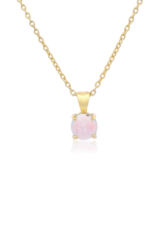 GEORGINI WISTERIA CREATED OPAL PENDANT GOLD