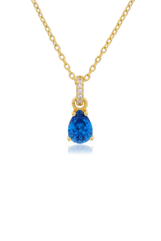 GEORGINI WISTERIA PENDANT BLUE TOPAZ CZ GOLD