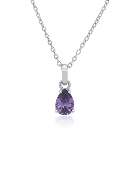 GEORGINI WISTERIA PENDANT AMETHYST CZ SILVER