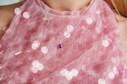 GEORGINI WISTERIA PENDANT AMETHYST CZ SILVER