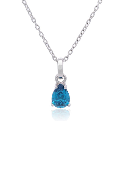 GEORGINI WISTERIA PENDANT BLUE TOPAZ CZ SILVER