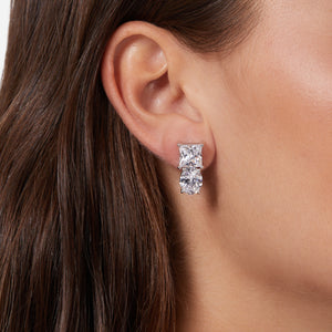 Chiara Ferragni Princess Silver and White Zirconia Earrings