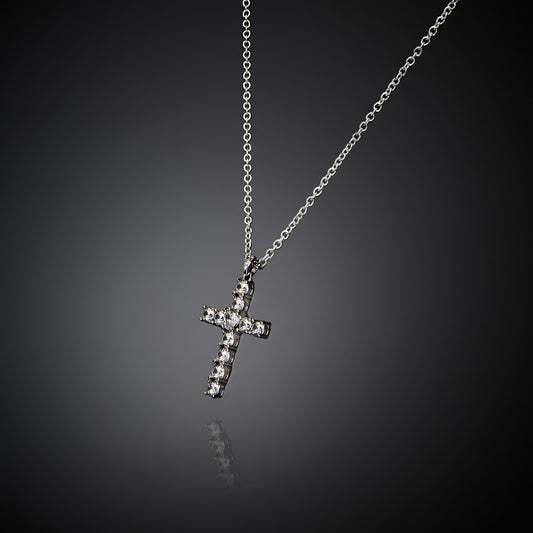 Chiara Ferragni Croci White Zirconia Bold Cross Pendant Necklace