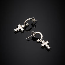 Load image into Gallery viewer, Chiara Ferragni Croci White Zirconia Bold Cross Earrings