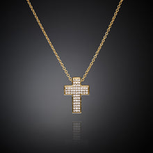 Load image into Gallery viewer, Chiara Ferragni Croci White Zirconia Cross Pendant in Gold Necklace