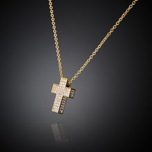 Load image into Gallery viewer, Chiara Ferragni Croci White Zirconia Cross Pendant in Gold Necklace