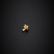 Load image into Gallery viewer, Chiara Ferragni Croci White Zirconia Bold Cross Stud in Gold Earrings