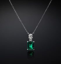 Load image into Gallery viewer, Chiara Ferragni Emerald Silver and Green Zirconia Pendant Necklace
