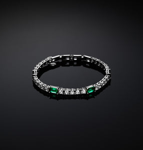 Chiara Ferragni Emerald Silver and Green Zirconia Bracelet